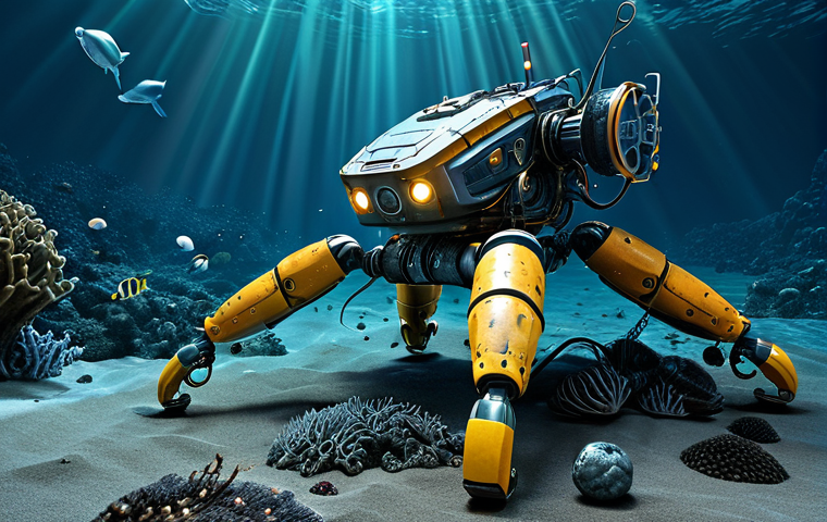 해양자원 개발의 국제 경쟁력 - Deep Sea Mining Robot**
"A highly detailed, realistic image of an advanced deep-sea mining robot co...